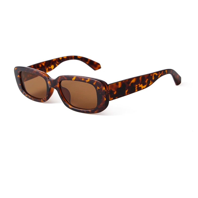 Retro Narrow Rectangle Women Sunglasses