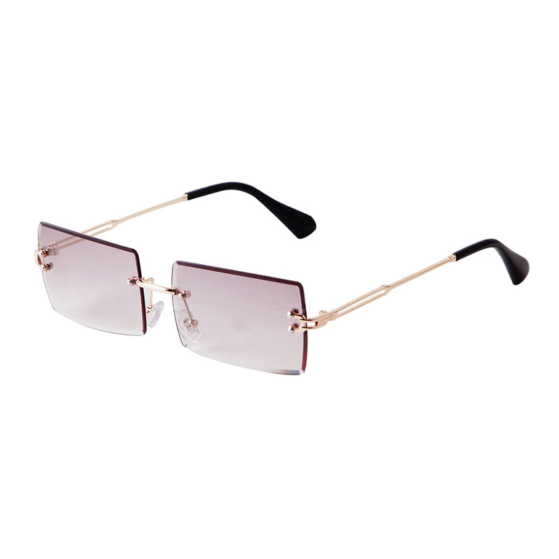 Trendy Rectangle Pink Women Sunglasses