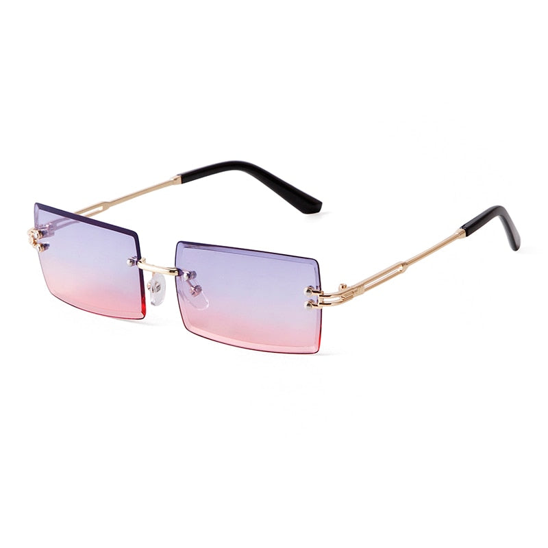 Trendy Rectangle Pink Women Sunglasses