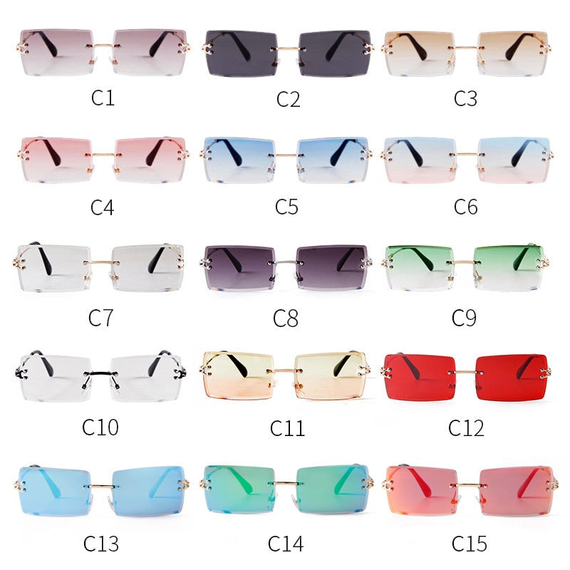Trendy Rectangle Pink Women Sunglasses