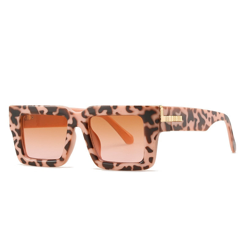 Men Colorful Rectangle Sunglasses