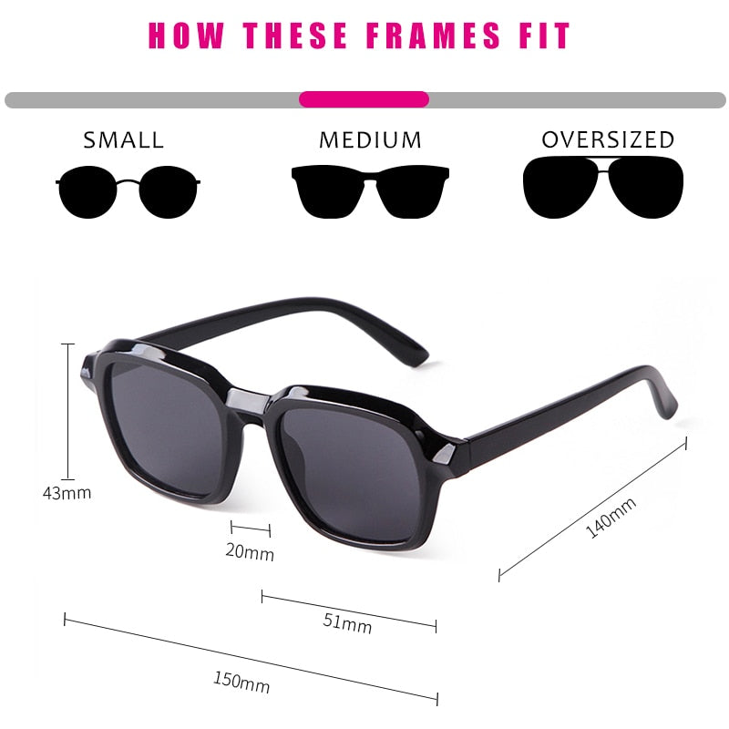Green Square Sunglasses for Women