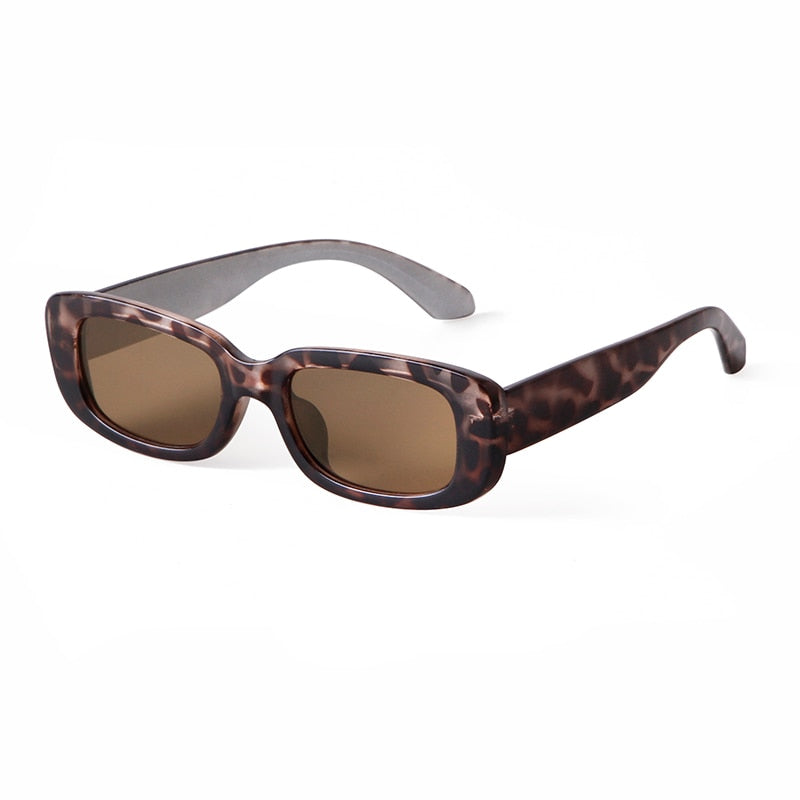 Retro Narrow Rectangle Women Sunglasses