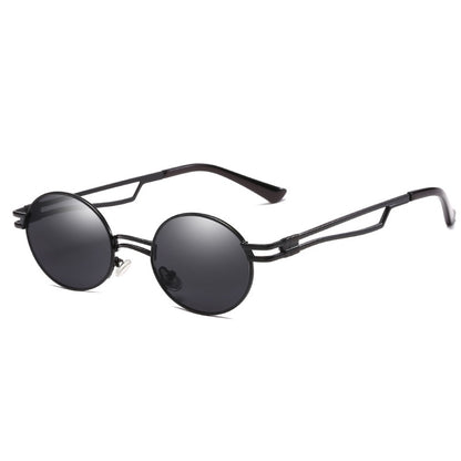 Men Vintage Punk Round Sun Glasses