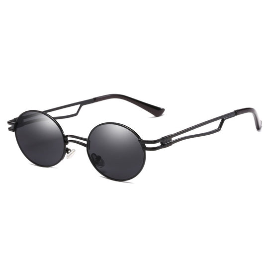 Men Vintage Punk Round Sun Glasses