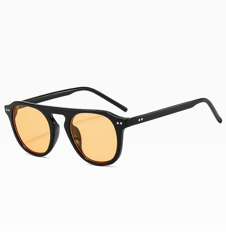 Rivet Acrylic Frame Oval Women Sunglasses