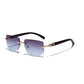 Vintage Shades Driving Rimless Sun Glass