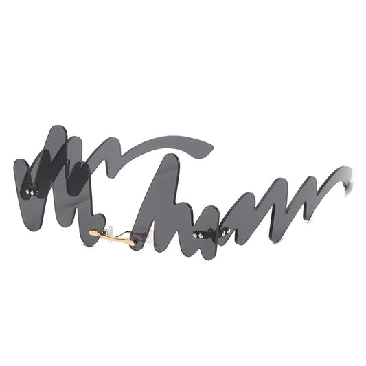 Acrylic Frame Irregular Wave Sun Glasses