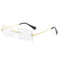 Men Gradient Rimless Sun Glasses