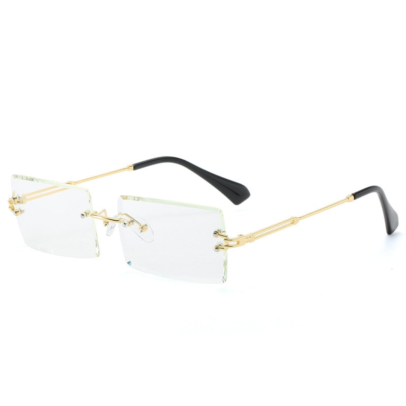 Men Gradient Rimless Sun Glasses