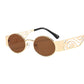 Oval Men Driving Punk Eyeglasses