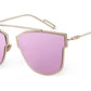 Pink Purple Silver Mirror Cat eye Glasses