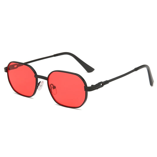 Men Punk Oval Sunglasses