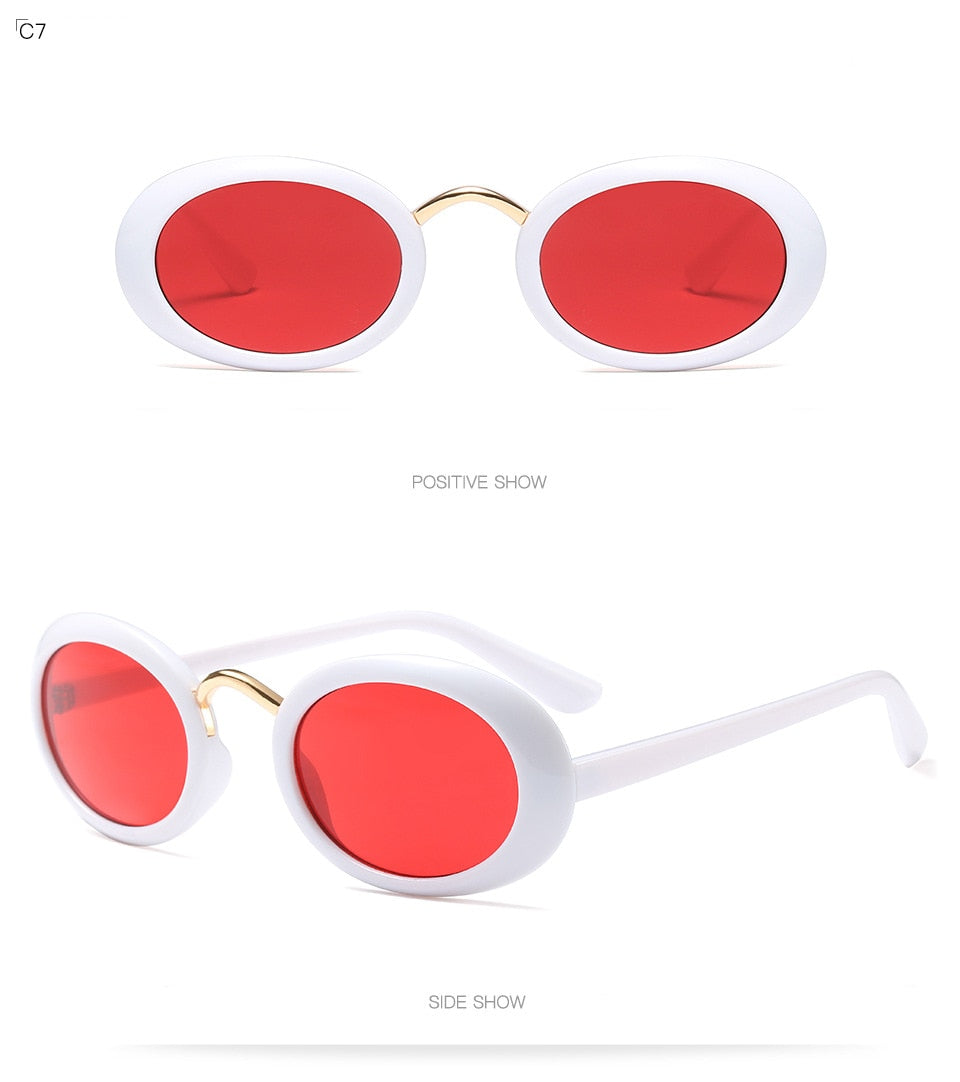 Black Oval Sunglasses for Women