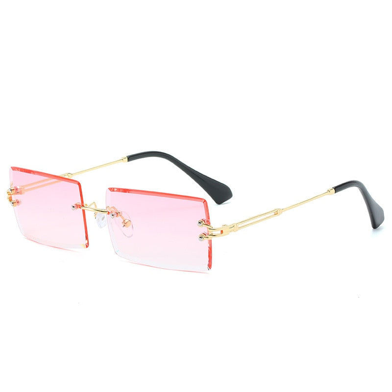 Men Gradient Rimless Sun Glasses