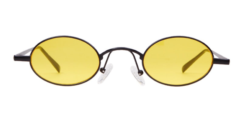 Vintage Small Pink Oval Women Sunglasses