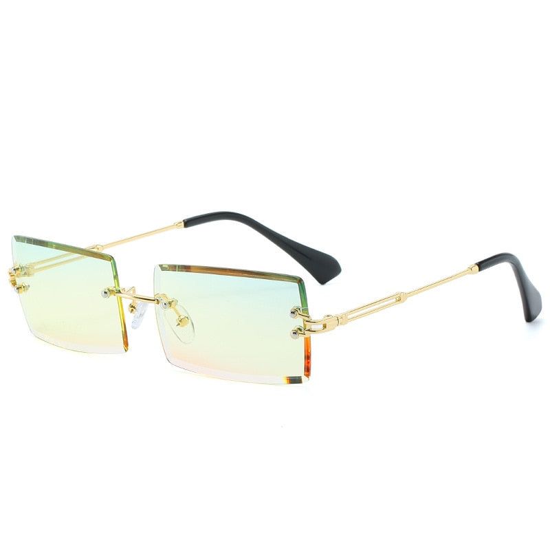 Men Gradient Rimless Sun Glasses