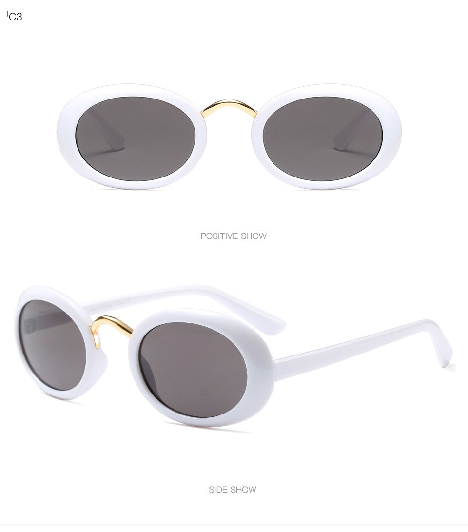 Black Oval Sunglasses for Women