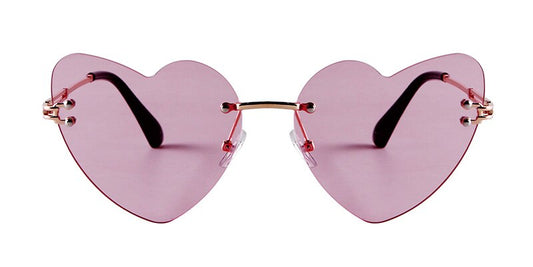 Rimless Vintage Cat Eye Sunglasses