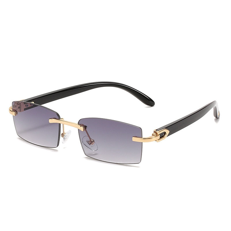 Vintage Shades Driving Rimless Sun Glass