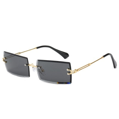 Men Gradient Rimless Sun Glasses