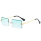 Men Gradient Rimless Sun Glasses