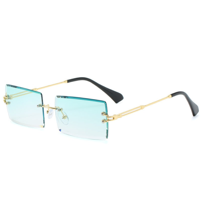 Men Gradient Rimless Sun Glasses