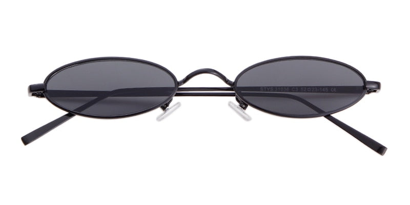 Small Slim Oval Sunglasses for Women