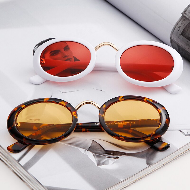 Black Oval Sunglasses for Women