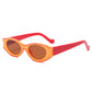 Women White Oval Sunglasses