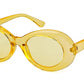 Vintage Oversized Glitter Shiny Oval Sunglasses