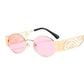 Oval Men Driving Punk Eyeglasses