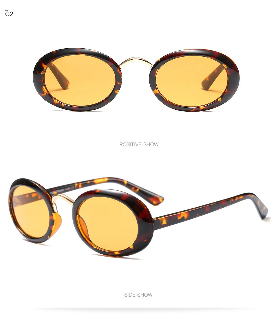 Black Oval Sunglasses for Women