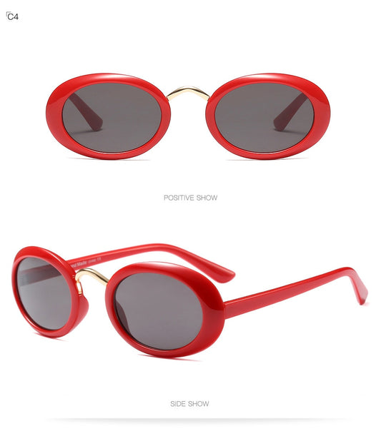 Black Oval Sunglasses for Women