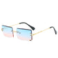 Men Gradient Rimless Sun Glasses
