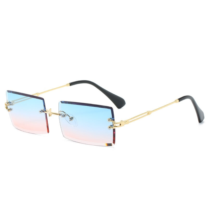 Men Gradient Rimless Sun Glasses