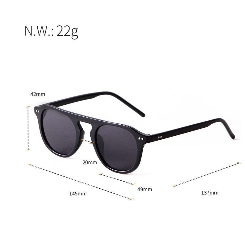 Rivet Acrylic Frame Oval Women Sunglasses