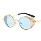 Men Steampunk Oval Sun Glasses