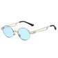 Men Vintage Punk Round Sun Glasses
