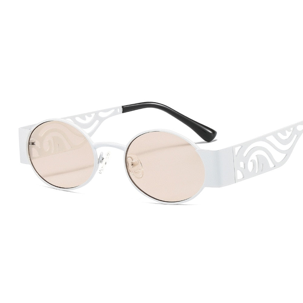 Oval Men Driving Punk Eyeglasses