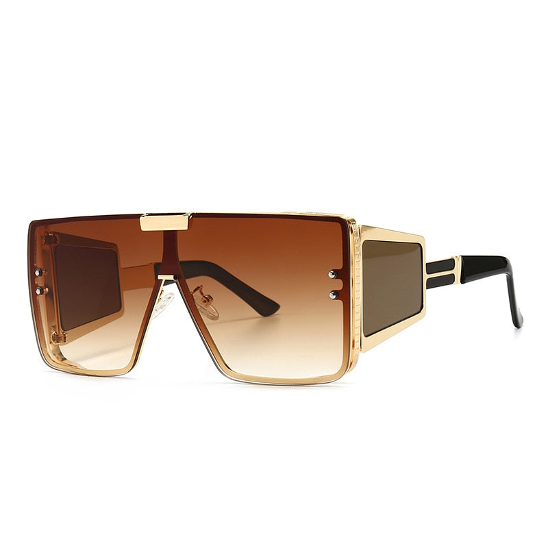 Luxury Brand One Piece Steampunk Sunglasses