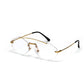Alloy Double Bridge Metal Rimless Sun Glasses