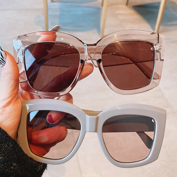 Big Purple Women Square Glasses