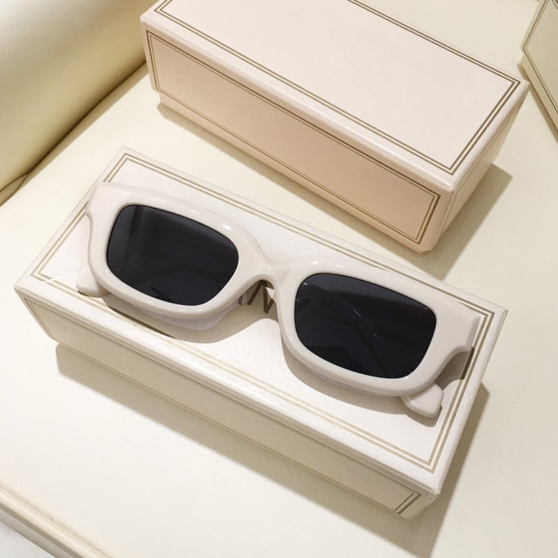 Green Rectangle Sunglasses for Women