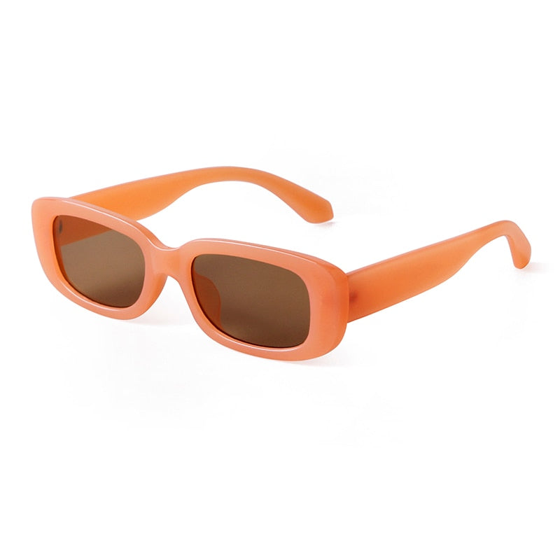 Retro Narrow Rectangle Women Sunglasses