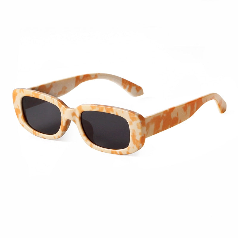 Retro Narrow Rectangle Women Sunglasses