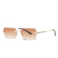 Brand Design Rimless Polygon Sun Glasses