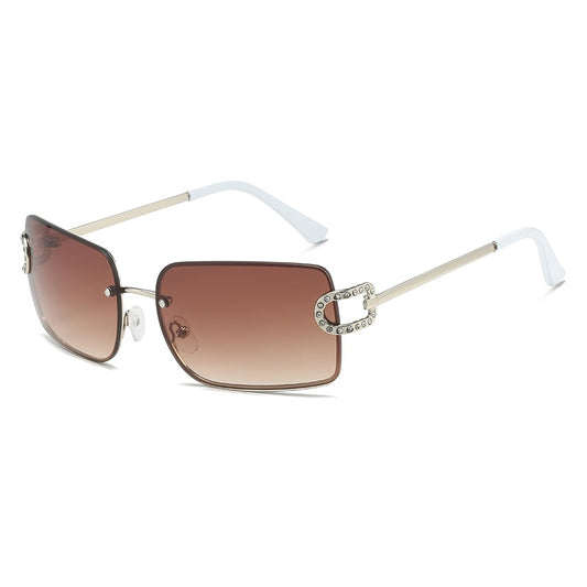 Diamond Exquisite Luxury Rimless Sunglasses