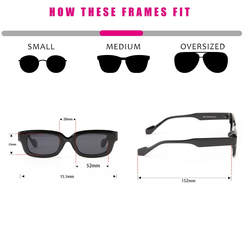 Green Rectangle Sunglasses for Women
