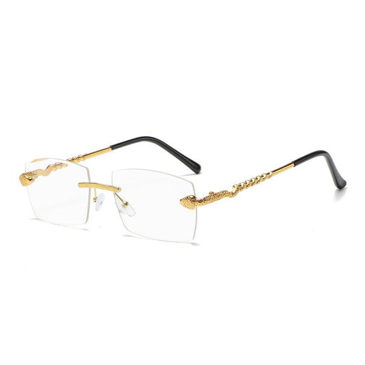 Retro Snake Metal Rimless Sunglasses